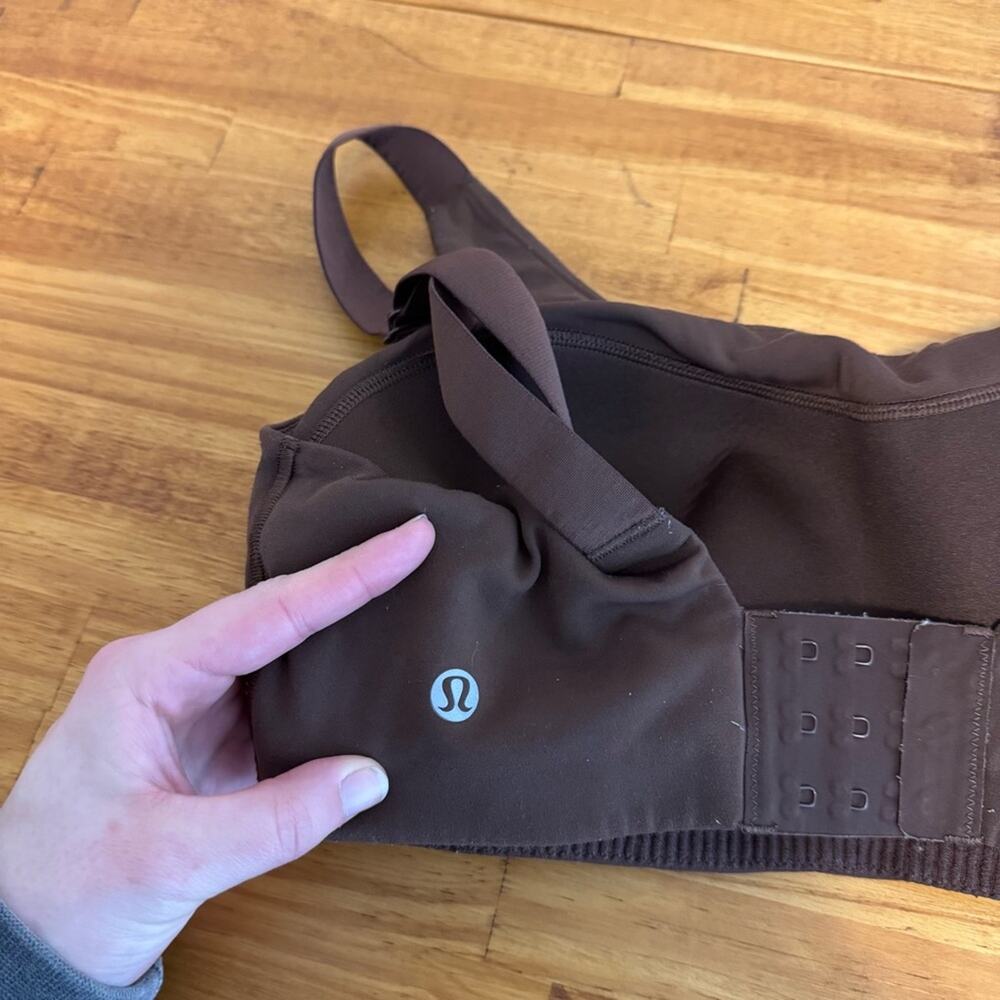 Lululemon In Alignment Sports Bra Light Support Java Brown Size 34D - Picture 5 of 6